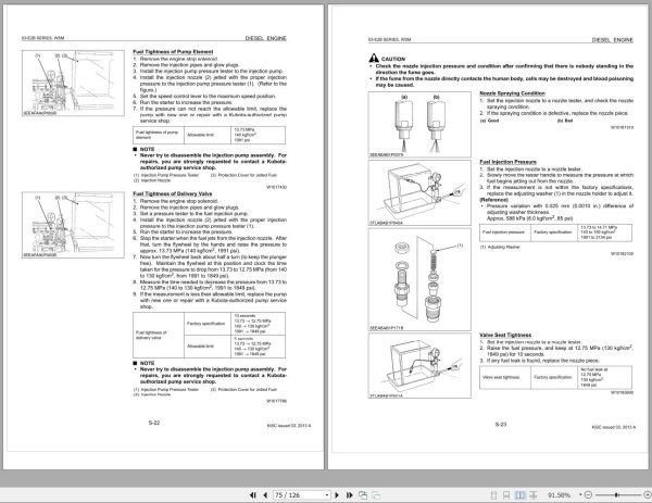 Kubota Diesel Engine 03 E2B Series Workshop Manual 1