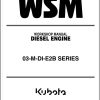 Kubota Diesel Engine 03 M DI E2B Series Workshop Manual