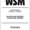 Kubota Diesel Engine 03 M DI E4B 03 M E4BG Series Workshop Manual