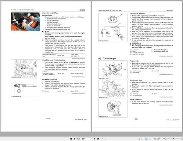 Kubota Diesel Engine 03 M E3B 03 M DI E3B 03 M E3GB Series Workshop Manual 1