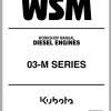 Kubota Diesel Engine 03 M Series Workshop Manual