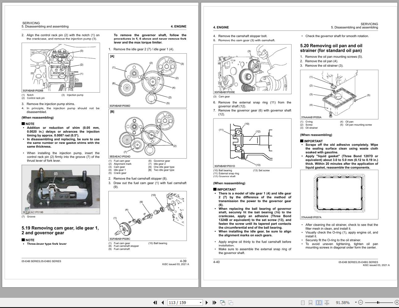 Kubota Diesel Engine 05E4B 05E4BG Series Manual