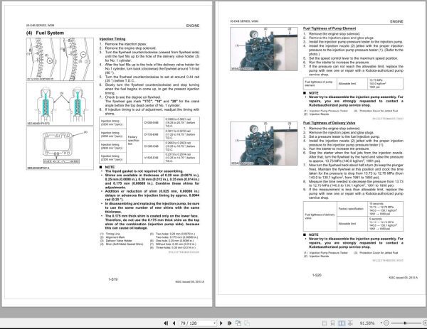 Kubota Diesel Engine 05 E4B Series Workshop Manual 1