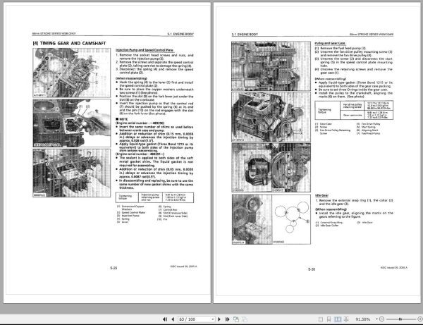 Kubota Diesel Engine 68mm Strokes SM Series Workshop Manual 1