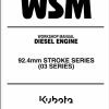 Kubota Diesel Engine 92.4mm Stroke 03 Series Workshop Manual