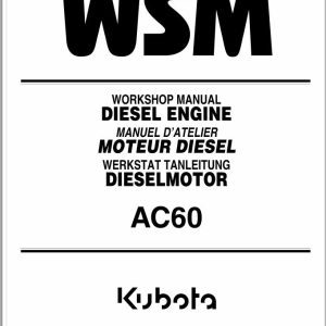 Kubota Diesel Engine AC60 Workshop Manual