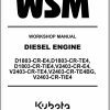 Kubota Diesel Engine D1803 CR E4 TE4 TIE4 to V2403 CR E4 TE4 TIE4 Workshop Manual
