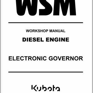 Kubota Diesel Engine Electronic Governor Workshop Manual