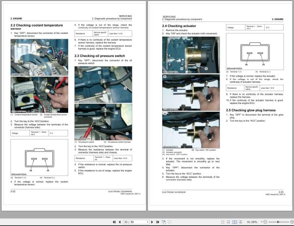 Kubota Diesel Engine Electronic Governor Workshop Manual 1