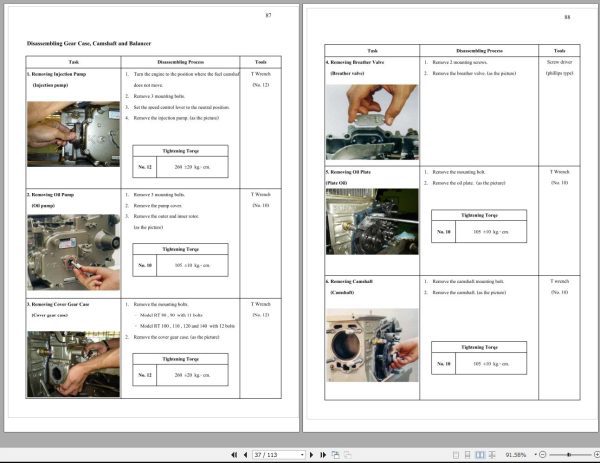 Kubota Diesel Engine RT80 RT120 and RTDI100 RTDI140 Workshop Manual