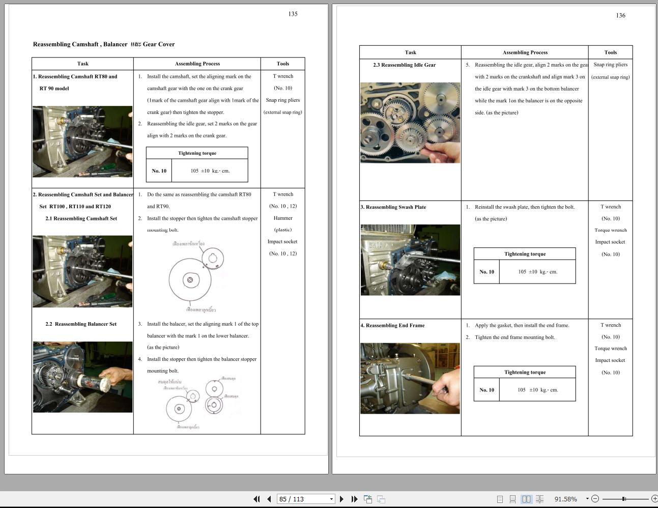 Kubota Diesel Engine RT80 RT120 and RTDI100 RTDI140 Workshop Manual 1