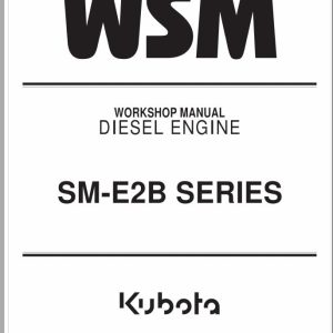 Kubota Diesel Engine SM E2B Series Workshop Manual