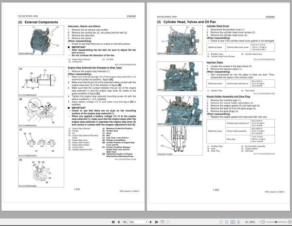 Kubota Diesel Engine SM E4B Series Workshop Manual 1