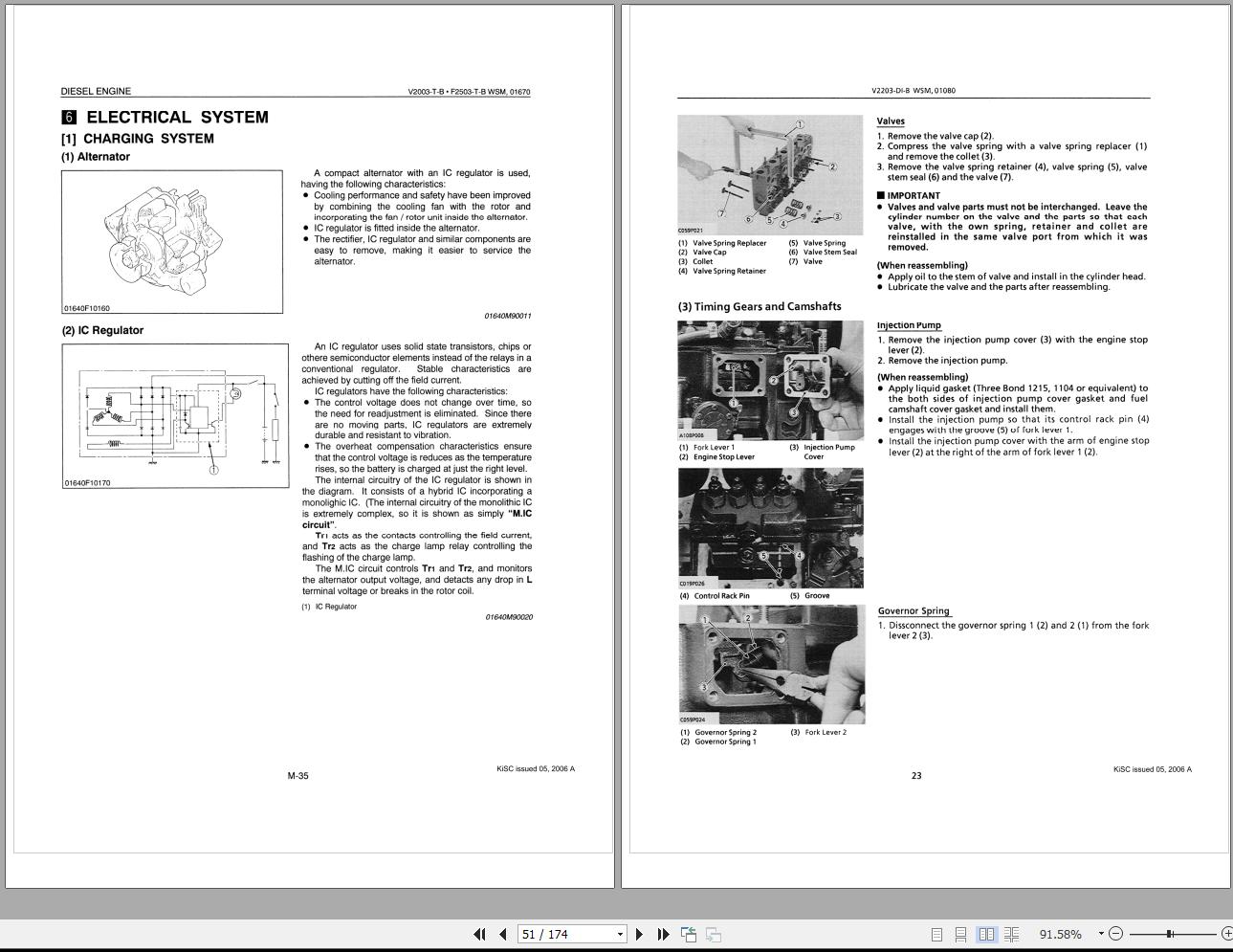 Kubota Diesel Engine V2003TB F2503TB Manual