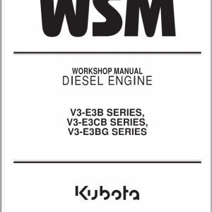 Kubota Diesel Engine V3 E3B V3 E3CB V3 E3BG Series Workshop Manual