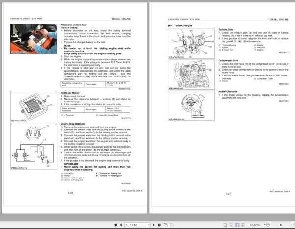 Kubota Diesel Engine V3800DI E2B V3800DI T E2B Workshop Manual 1