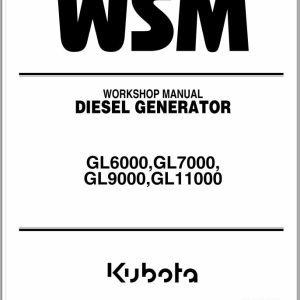 Kubota Diesel Generator GL6000 GL7000 GL9000 GL11000 Workshop Manual