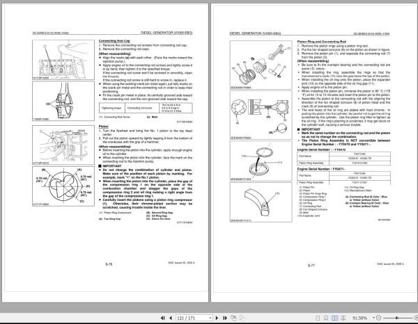 Kubota Diesel Generator SQ 50 Hertz Series Workshop Manual 1