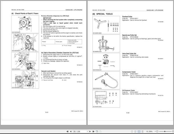 Kubota Gasoline LPG Engine WG1005 DF1005 Workshop Manual 1