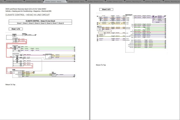 Land Rover Discovery Sport 2020 L4 2.0L Turbo Hybrid Wiring Diagrams 1