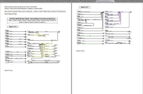 Land Rover Discovery Sport 2020 L4 2.0L Turbo Hybrid Wiring Diagrams 2