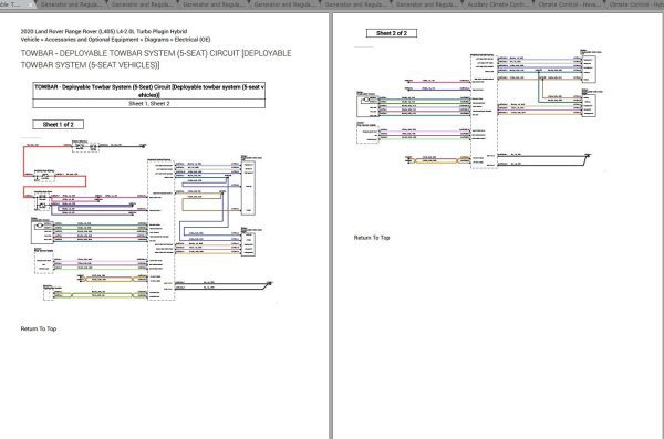 Land Rover Range Rover 2020 L4 2.0L Turbo Plugin Hybrid Wiring Diagrams 1