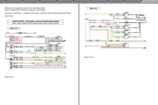 Land Rover Range Rover 2020 L4 2.0L Turbo Plugin Hybrid Wiring Diagrams 2