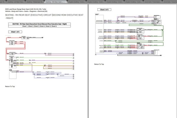 Land Rover Range Rover Sport 2020 V6 3.0L DSL Turbo Wiring Diagrams 2