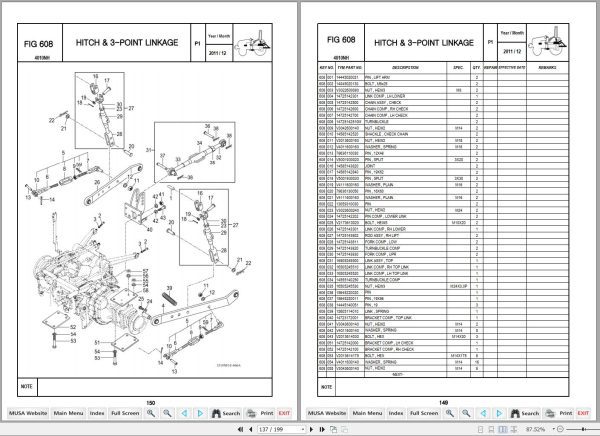 Mahindra Tractor 10 Series 4010 HST Parts Manual 1
