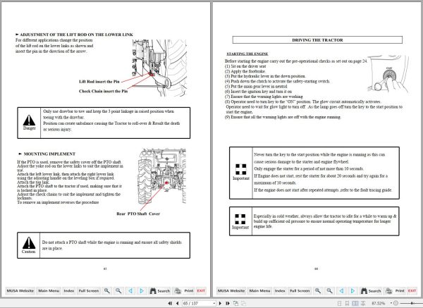 Mahindra Tractor 10 Series 5010 HST Cab Operator Manual 1