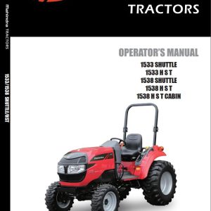 Mahindra Tractor 1533 1538 Shuttle HST Cabin Operator Manual