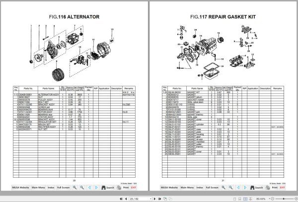 Mahindra Tractor 16 Series 1816 HST Parts Manual 1