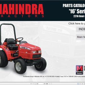 Mahindra Tractor 16 Series 2216 Gear HST Parts Manual