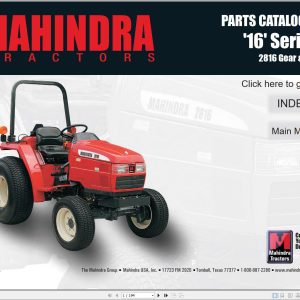 Mahindra Tractor 16 Series 2816 Gear HST Parts Manual