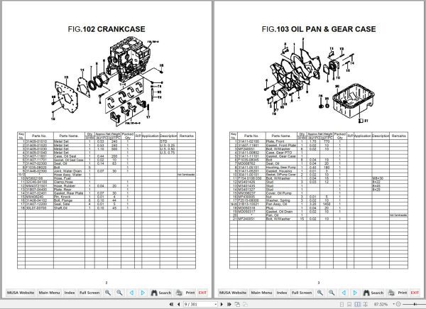 Mahindra Tractor 16 Series 3016 Gear HST Parts Manual 1