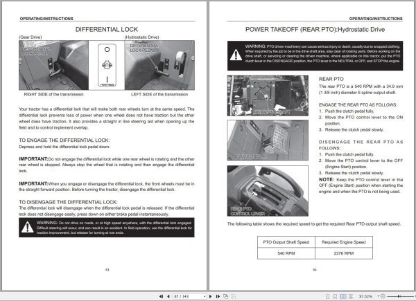 Mahindra Tractor 1626 Shuttle HST Operator Manual 1