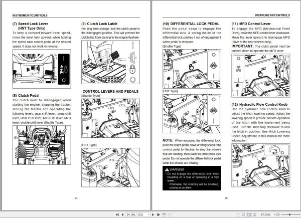 Mahindra Tractor 1635 Shuttle HST Cabin Operator Manual 1