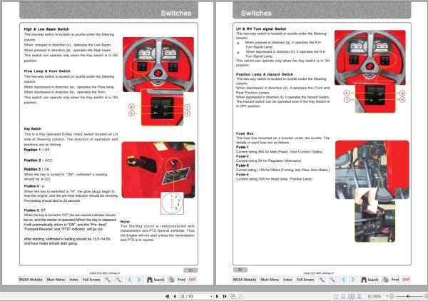 Mahindra Tractor 2525 4WD Operator Manual 1