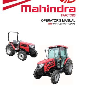 Mahindra Tractor 2555 Shuttle Cab Operator Manual