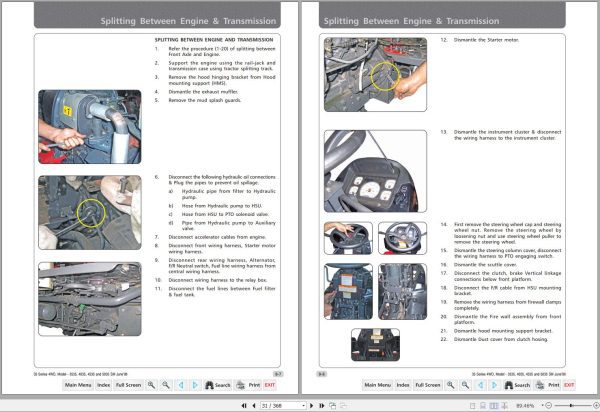 Mahindra Tractor 35 Series 4WD 3535 4035 4535 5035 Service Manual 1