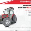 Mahindra Tractor 3540 3550 HST CABIN Operator Manual