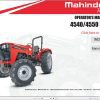 Mahindra Tractor 4540 4550 4WD Operator Manual