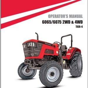 Mahindra Tractor 6065 6075 2WD 4WD Operator Manual
