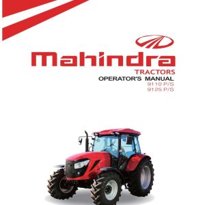 Mahindra Tractor 9110P 9110S 9125P 9125S Operator Manual