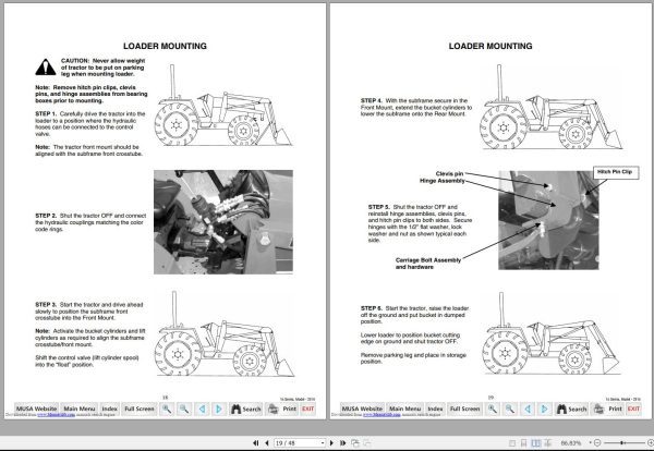 Mahindra Tractor ML106 Series Operator Manual and Installation Instruction 1