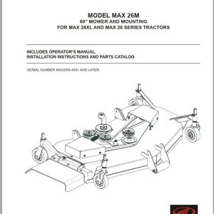 Mahindra Tractor Max 26M Operator Manual