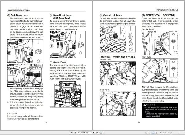 Mahindra Tractor Max 26XLT Shuttle HST Operator Manual 1