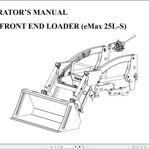 Mahindra Tractor eMax 25 L S Loader Operator Manual