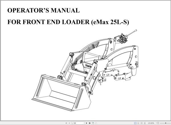 Mahindra Tractor eMax 25 L S Loader Operator Manual