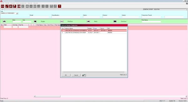 Mitsubish MMC ASA 10.2022 Spare Parts Catalog DVD 1